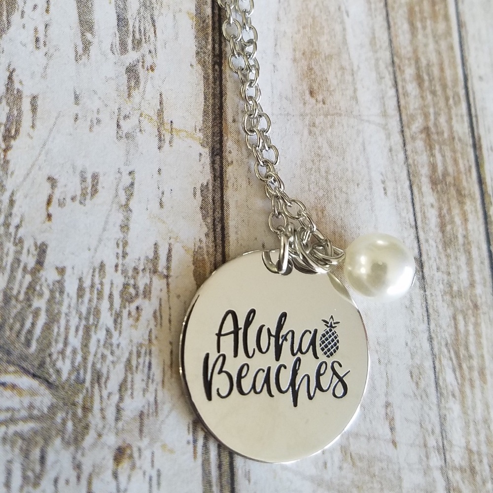 🌞SUMMER SALE🌞 Aloha Beaches stamped necklace